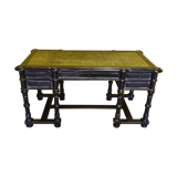 Antique French Ebonized Walnut Desk, from the 1800s.