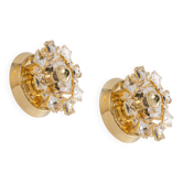 Pair of wall sconces in gilded crystal by Palwa, Germany, 1960s.