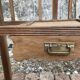 Old wooden entrance coat rack