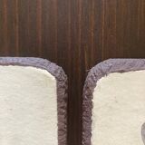 Set of 2 wooden boards with butterfly botanical board