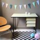 vintage desk tray & drawers formica yellow serin