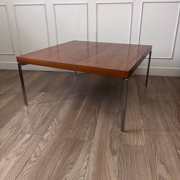Large vintage square coffee table