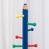 Vintage 1980s coat rack in the shape of a pencil - Pierre Sala style - Memphis Pop Art design - 80s 90s