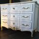 Patinated royal chest of drawers Louis XV style
