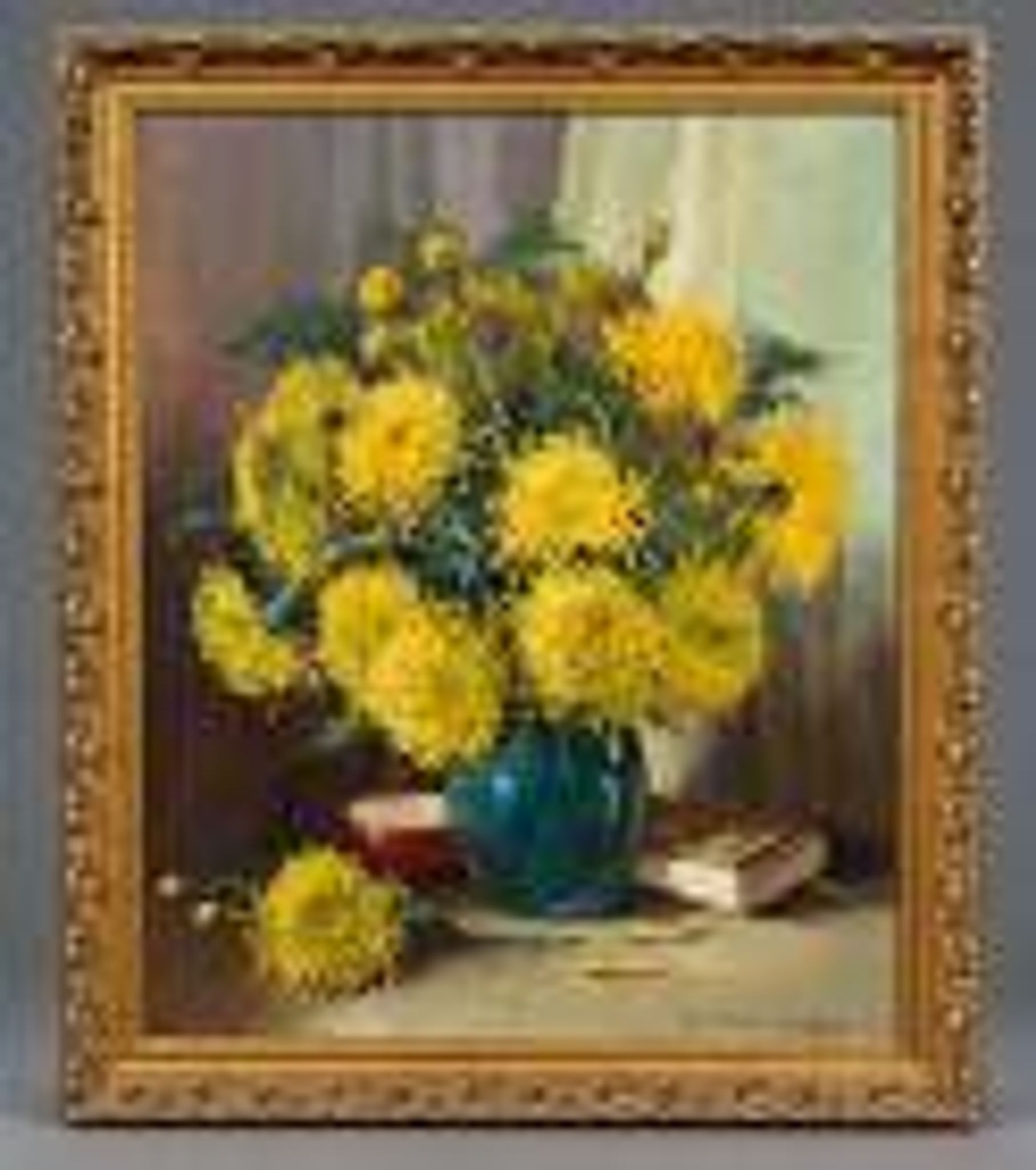 Henri Joseph Pauwels (1903–1983). Still life with chrysanthemums.