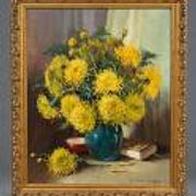 Henri Joseph Pauwels (1903–1983). Still life with chrysanthemums.