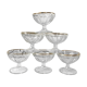 Lot of 6 moulded glass champagne glasses