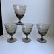 Set of 4 glasses in smoked glass 70s