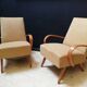 Paire de fauteuils vintage Halabala 1950
