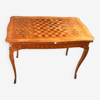 Old wooden games table