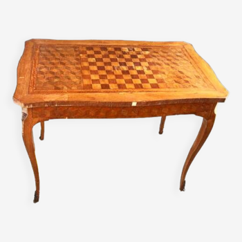 Table à jeux ancienne en bois