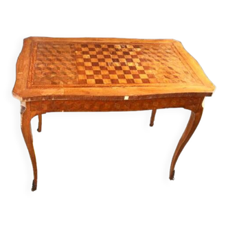 Old wooden games table
