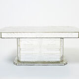 Rare coffee table in mosaic of mirrors by Daniel Clément around 1970