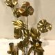 Paire d’appliques fleurs et feuilles laiton