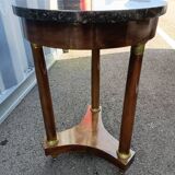 Gueridon side table empire style marble top