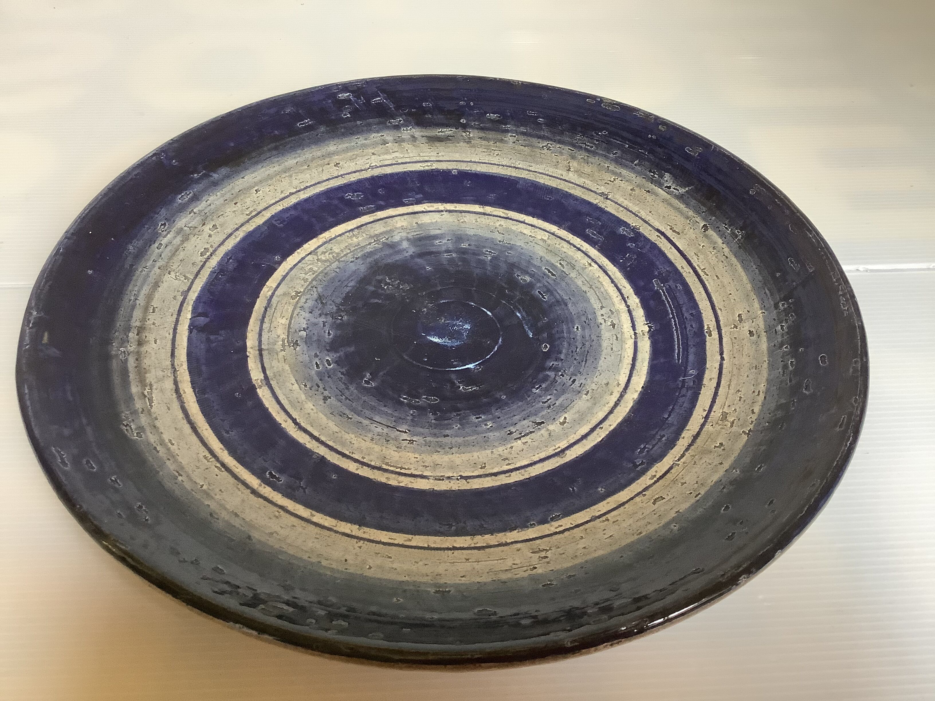 Blue cobalt ceramic dish arol norway