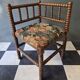 Old pair of corner chairs known as 'fireplace corner' armchairs.