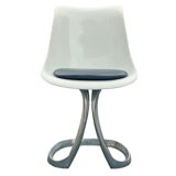 Set of 4 chairs by Michel Charron, organic design, 1970s