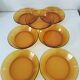 7 deep plates Duralex amber glass