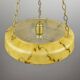 Art Deco pendant lamp in yellow glass, 1930s