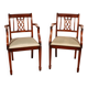 pair of mahogany armchairs in Hepplewhite style