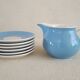 6 saucers and milk jug 1950s Villeroy and Boch Mettlach