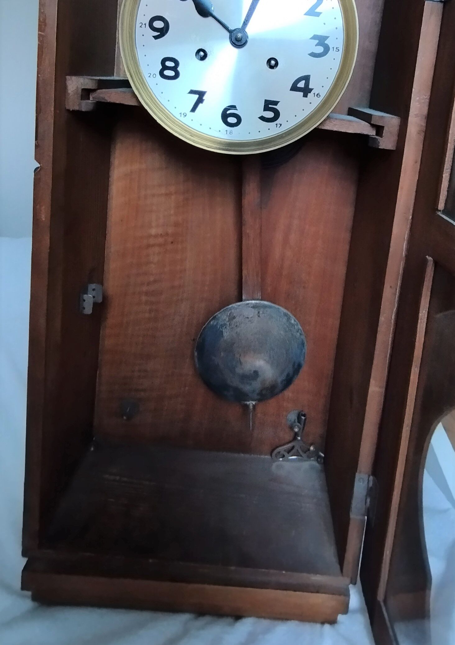 Wooden clock art deco style