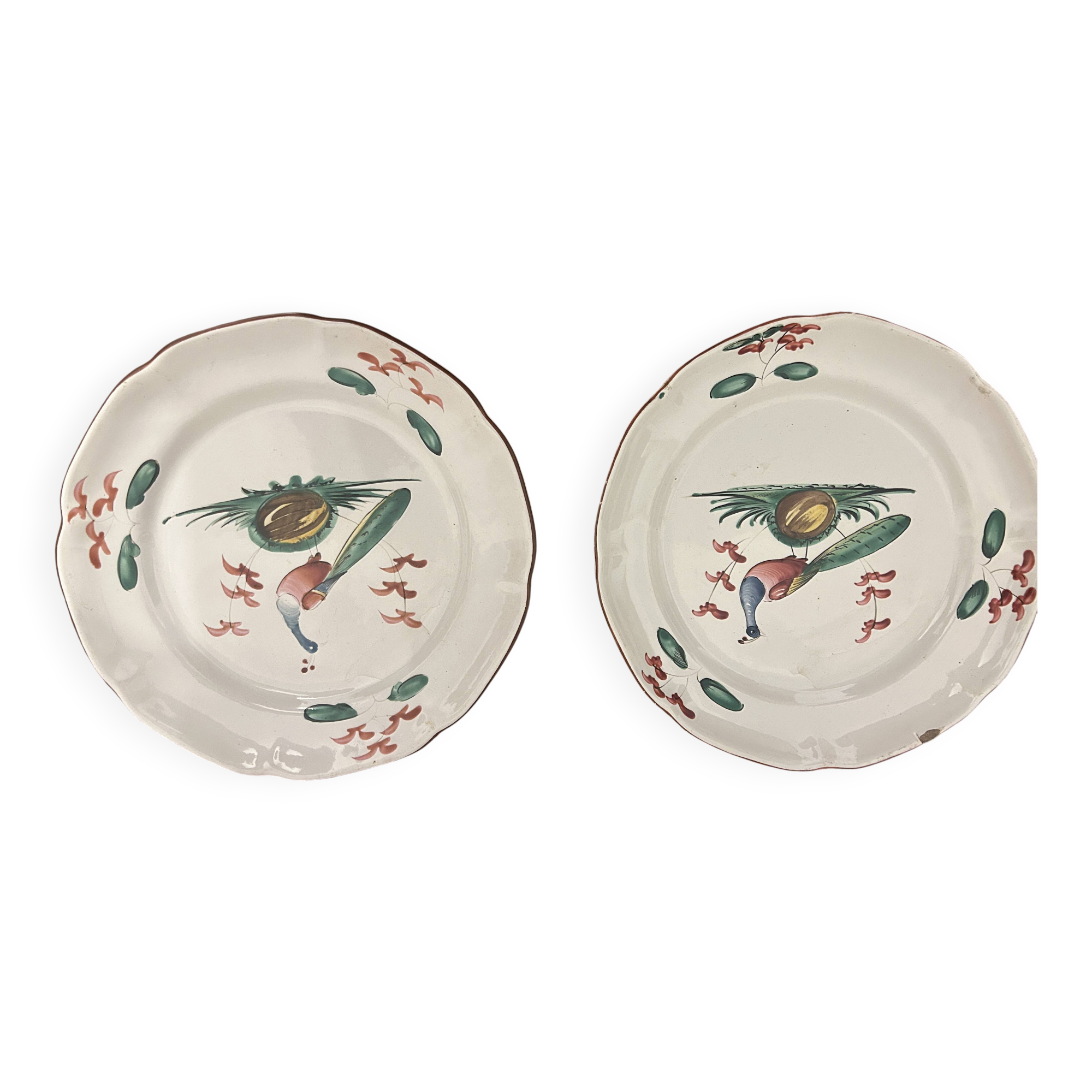 Plates from the Islettes earthenware factory