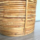 Porte parapluies vintage rotin laiton