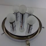 Large glass ceiling light from Limburg, 1960s