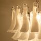 Murano glass chandelier in white and translucent glass. Contemporary