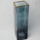 Sommerso vase by Petr hora, blue glass, golden edges, Czech Republic, 1970
