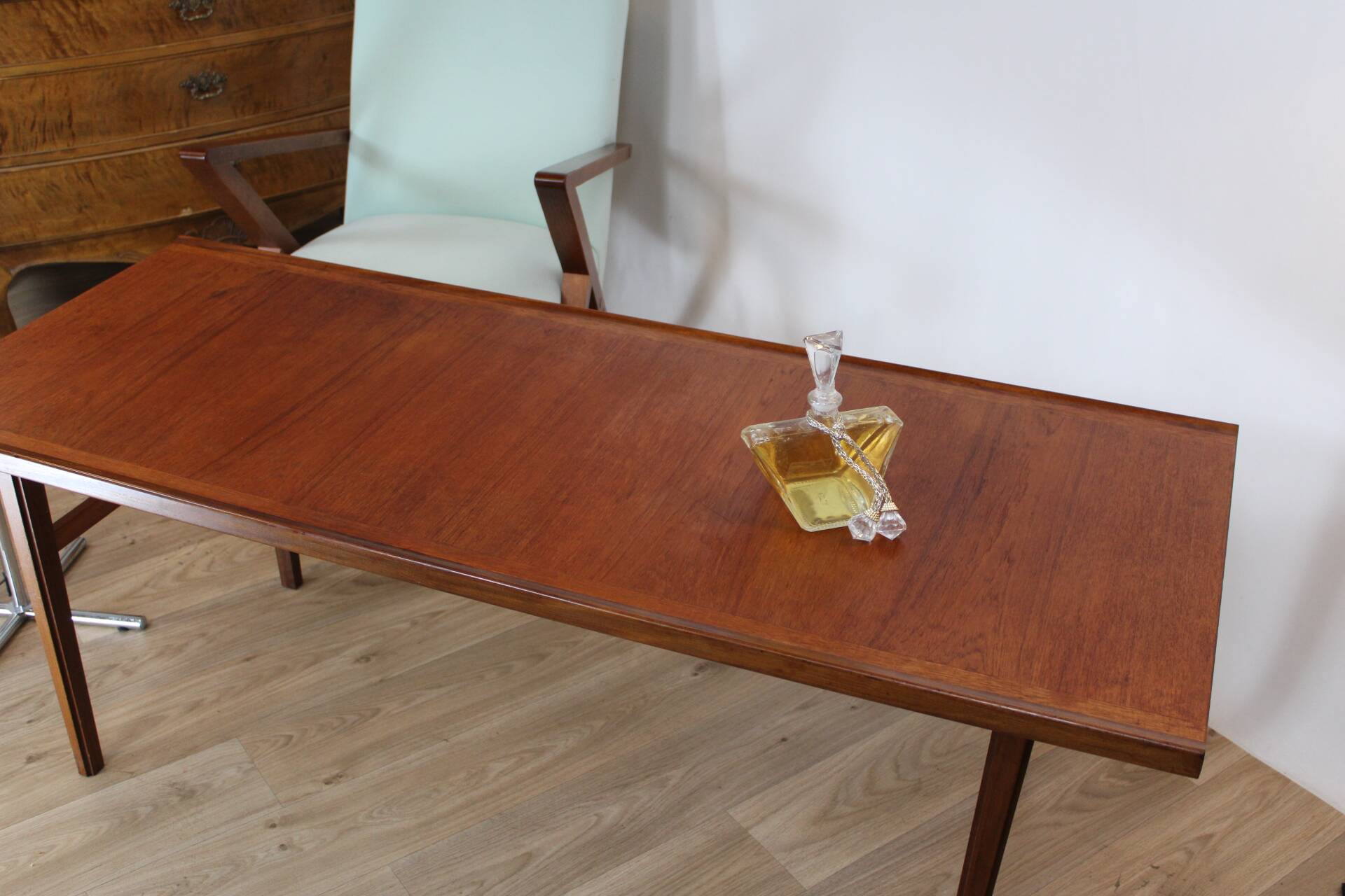 Vintage coffee table 150x60 teak 1960 denmark