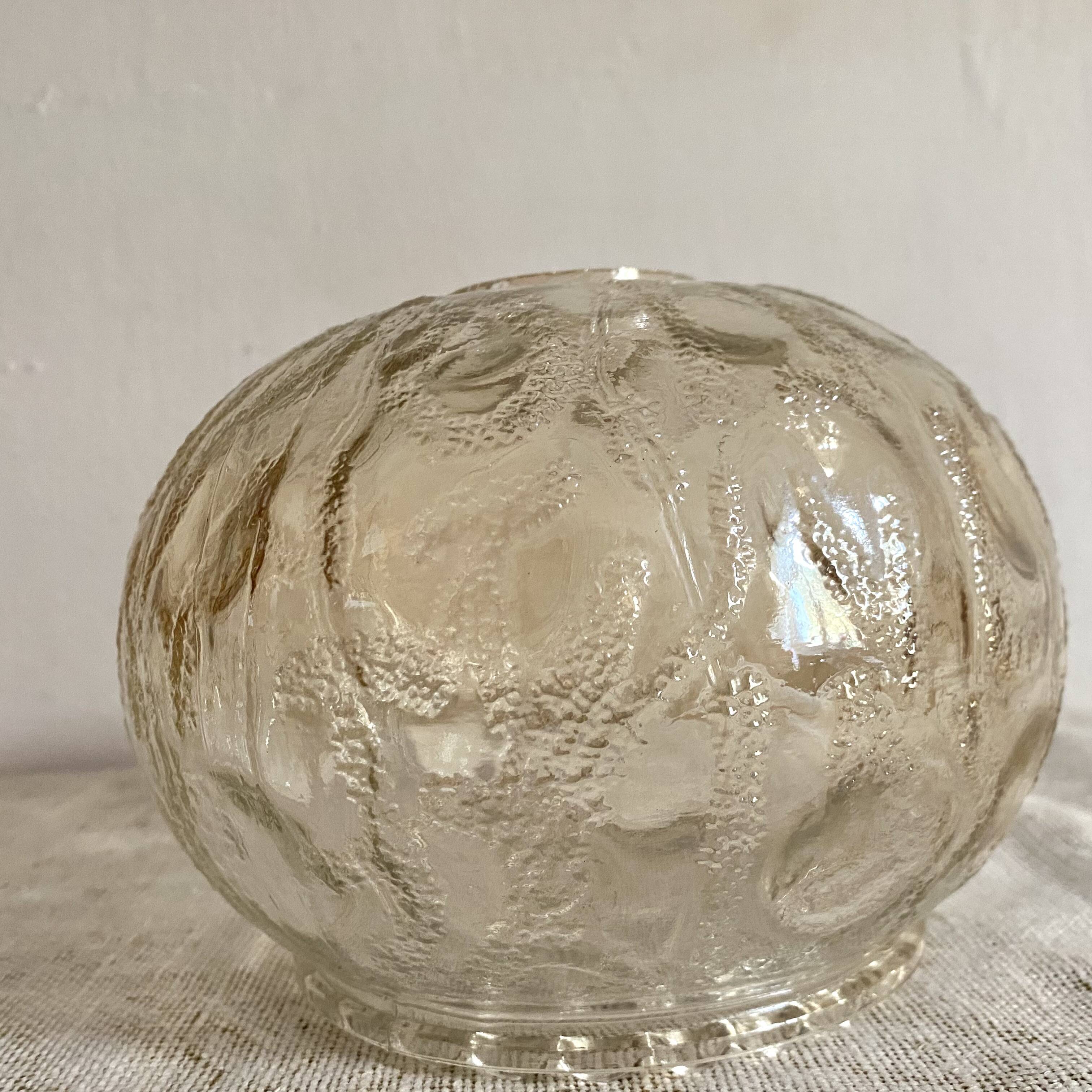 Vintage champagne molded glass globes