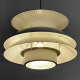 Medium size multi layered pendant light by Kurt Wiborg for Jeka Metaltryk.