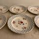 6 dessert plates made of old earthenware Digoin Sarreguemines model Bastia art deco
