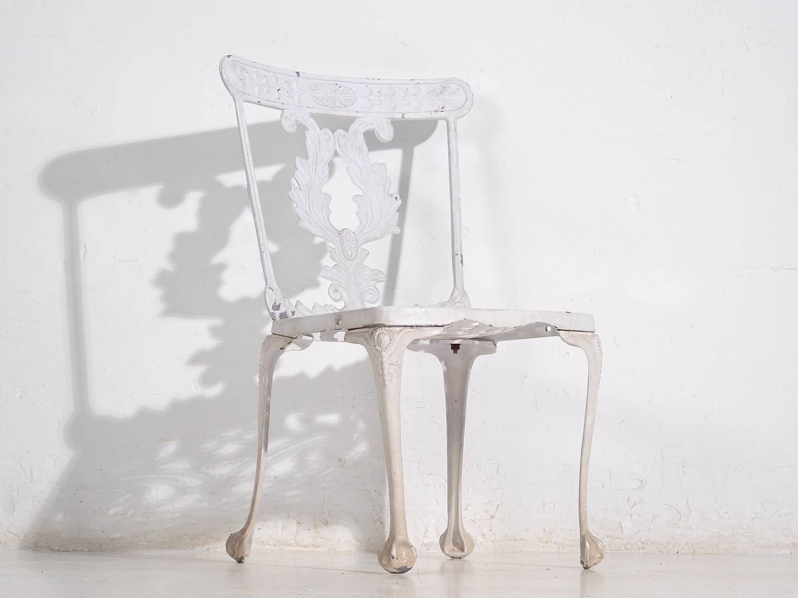 Vintage White Garden Chair (c.1950) #6
