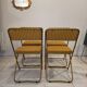 Chaises Lafuma pliables tissu rayé et piétement doré