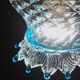 Set of 3 Murano blue glass pendant lights
