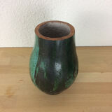 Green ceramic vase "curve"