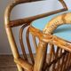 Vintage bamboo and rattan serving cart