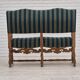 1960s, Danish 2 seater sofa, original condition, furniture wool fabric, solid oak wood.