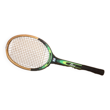Old fino combat tennis racket vintage wood #a363