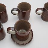 5 small cups and 1 under ceramic cup