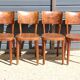 Série de 6 chaises bistrot foncées 1940
