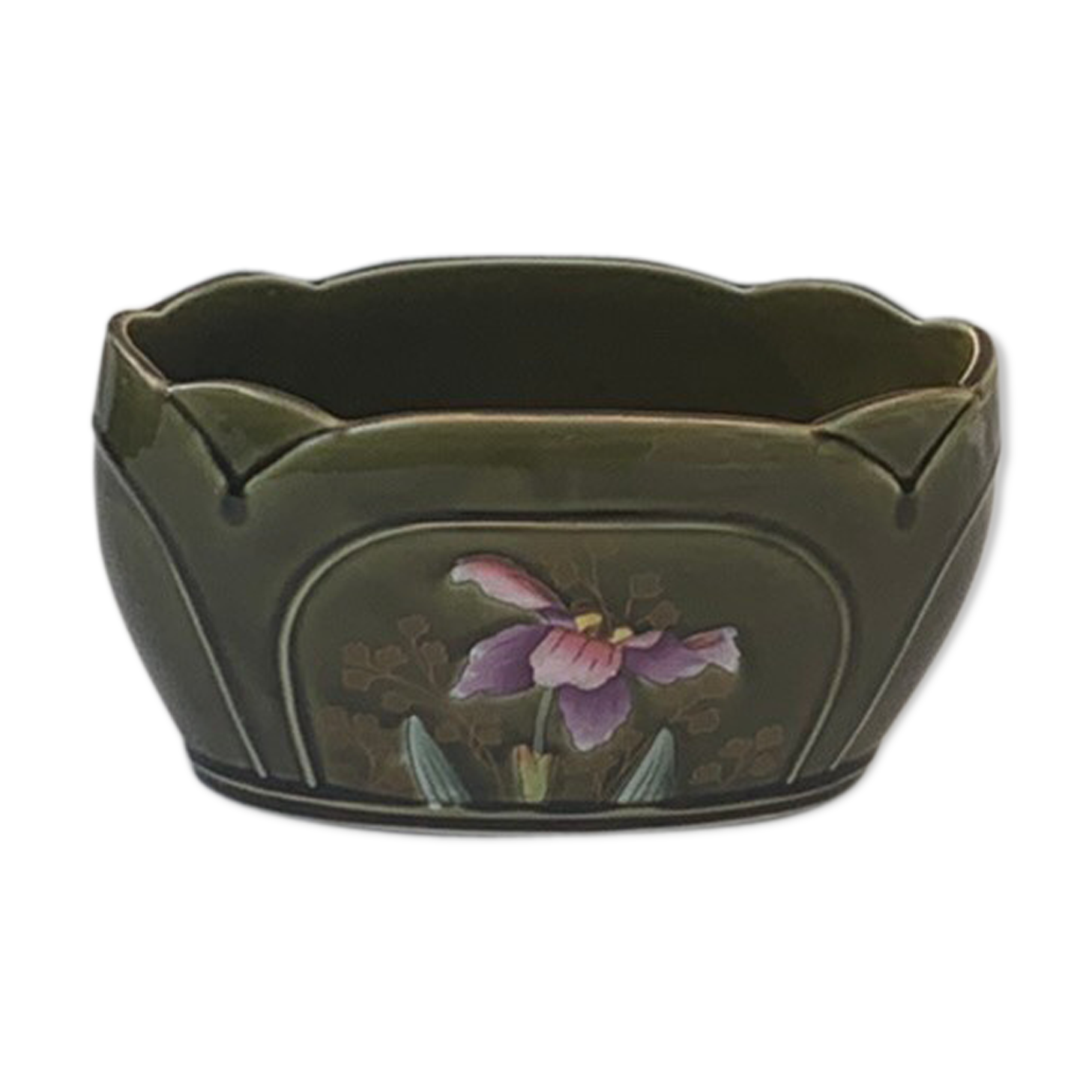 Pot dabbling ceramic Gustave de Bruyn earthenware fives Lille