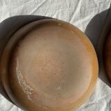 11 assiettes creuses artisanales vintage en grès mat