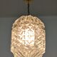 Vintage molded glass pendant lamp from the 50s/60s