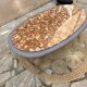 Oval coffee table in marble and wood
