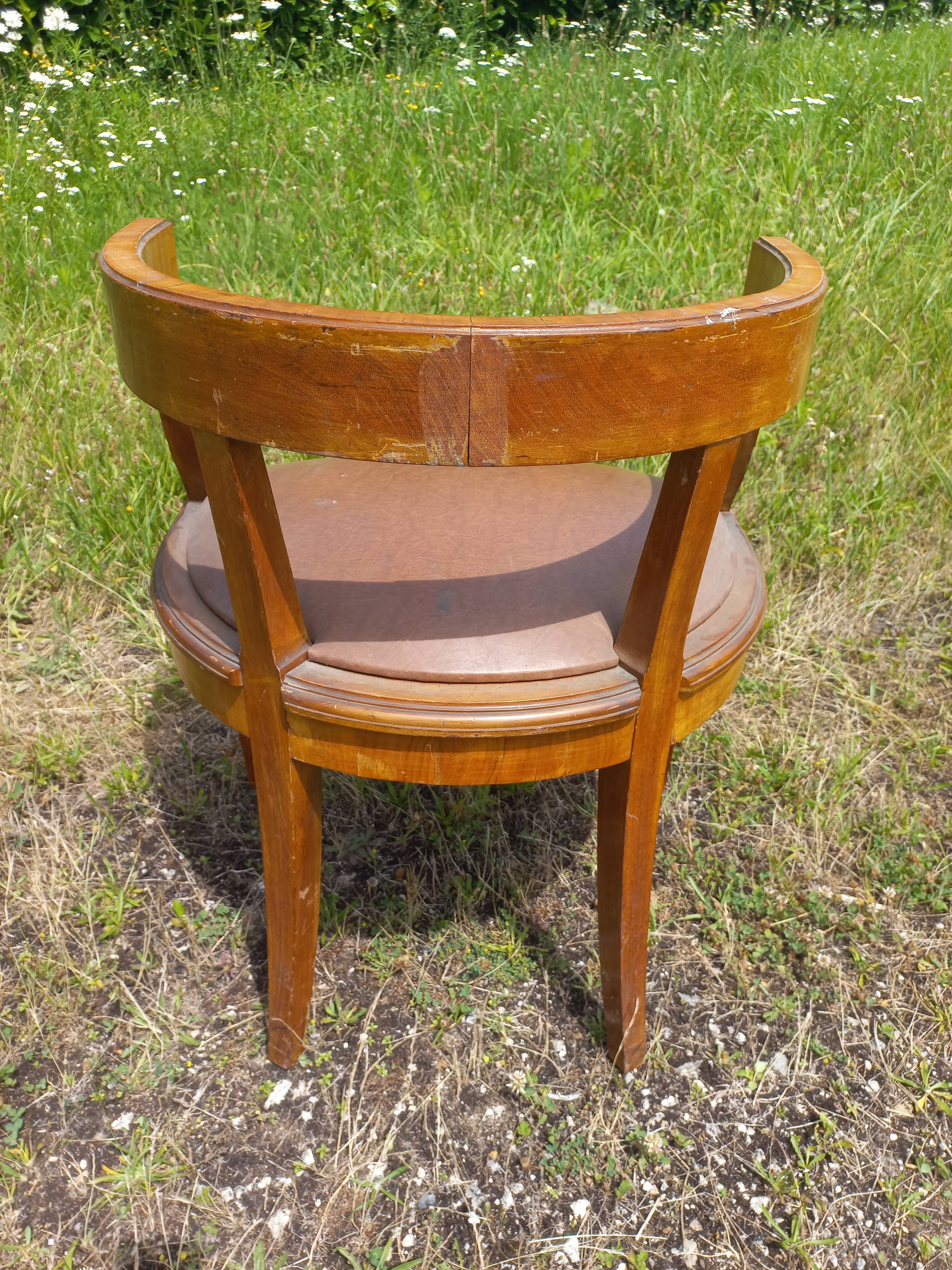 Rosewood and bronze office chair